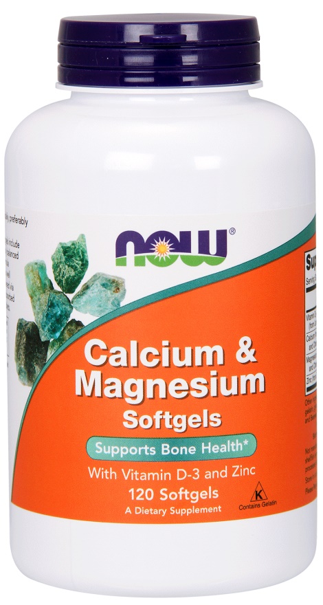 NOW Foods - Calcium & Magnesium with Vit D and Zinc - 120 softgels