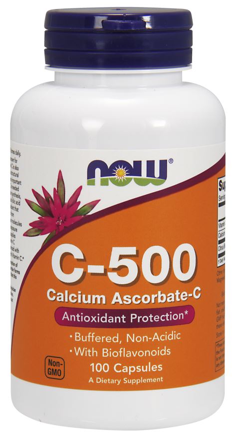 NOW Foods - Vitamin C-500 Calcium Ascorbate-C - 100 caps