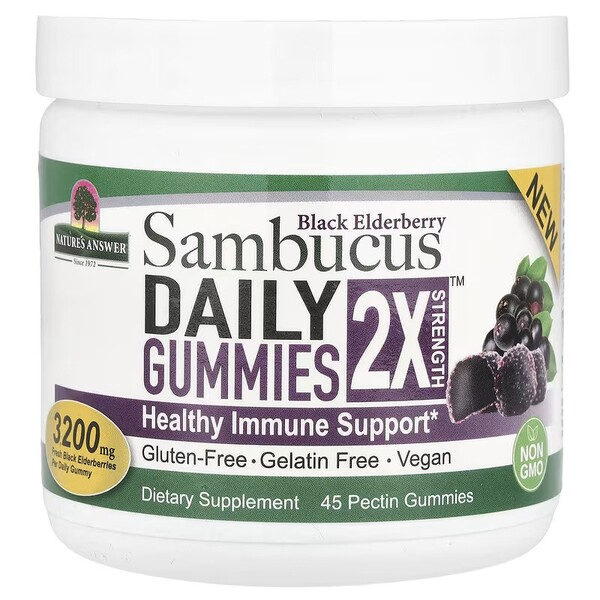 Nature's Answer - Sambucus Daily Gummies 2X Strength