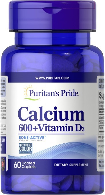 Puritan's Pride - Calcium + Vitamin D3 - 60 caplets