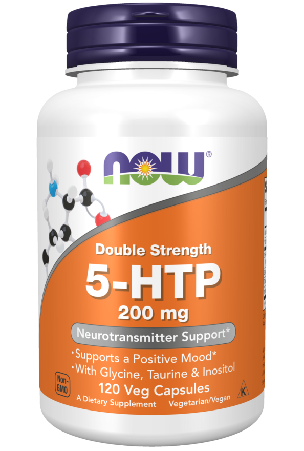 NOW Foods - 5-HTP Glycin, Taurin & Inositol tartalmú kapszula, 200mg - 60 darab - Image 3