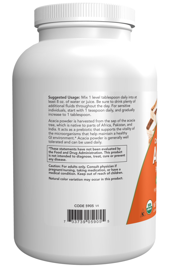 NOW Foods - Ökológiai Akácia Rostpor - 340g - Image 3