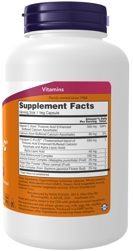 NOW Foods - AlphaSorb-C 500 mg - 180 kapszula - Image 2