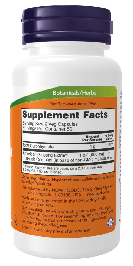 NOW Foods - Amerikai ginseng, 500 mg - 100 kapszula - Image 2