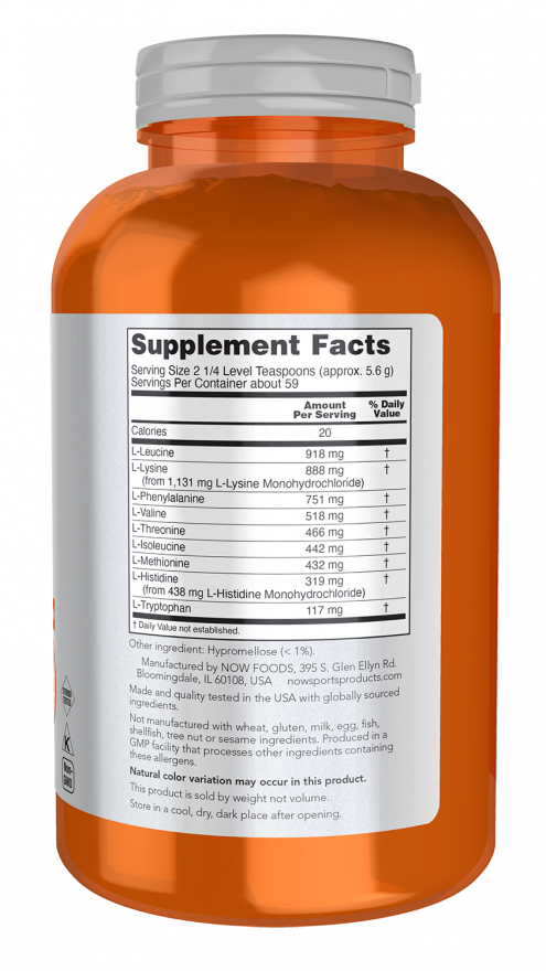 NOW Foods - Amino-9 Essentials por - 330g - Image 2