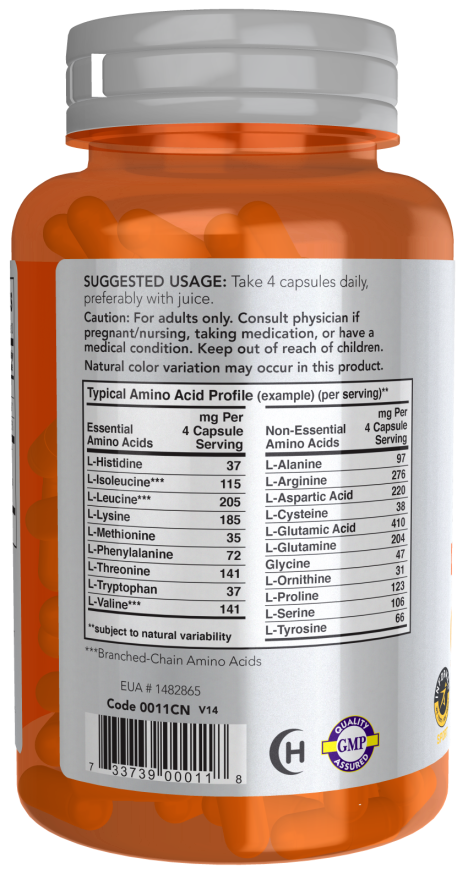 NOW Foods - Aminokomplett, 360 kapszula - Image 3