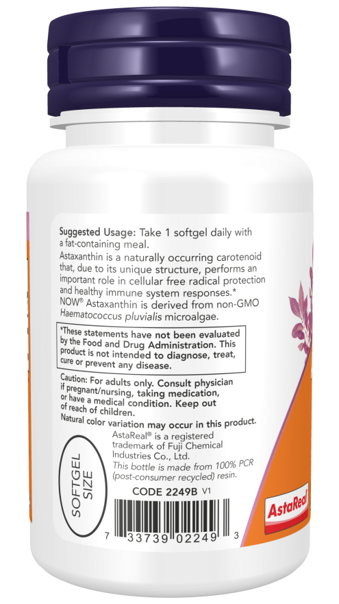 NOW Foods - Extra Erős Astaxanthin, 10 mg - 30 lágy kapszula - Image 3