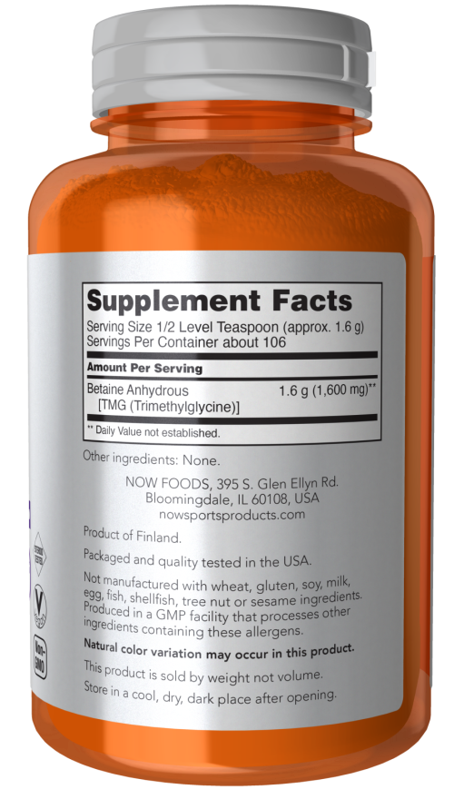 NOW Foods - Betain por - 170g - Image 2