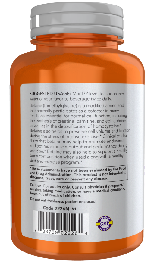 NOW Foods - Betain por - 170g - Image 3