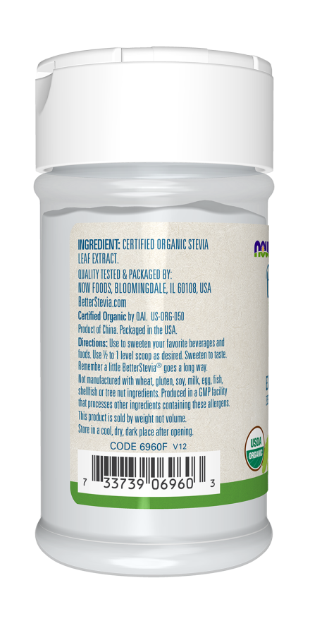 NOW Foods - Jobb Stevia Kivonat Por, Bio - 28g - Image 3