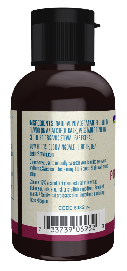 NOW Foods - Jobb Stevia Folyékony, Gránátalma Áfonya - 59 ml - Image 3