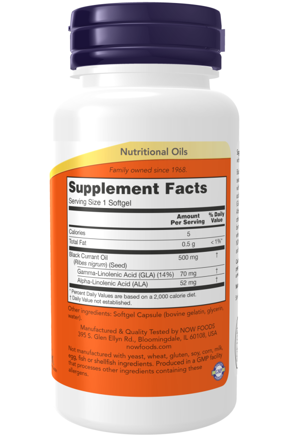 NOW Foods - Feketeáfonya olaj, 500mg - 100 lágyzselatin kapszula - Image 2