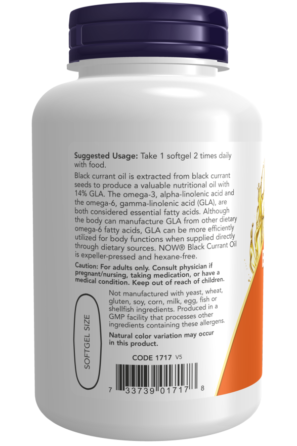 NOW Foods - Feketeáfonya olaj, 1000mg - 100 lágyzselatin kapszula - Image 3