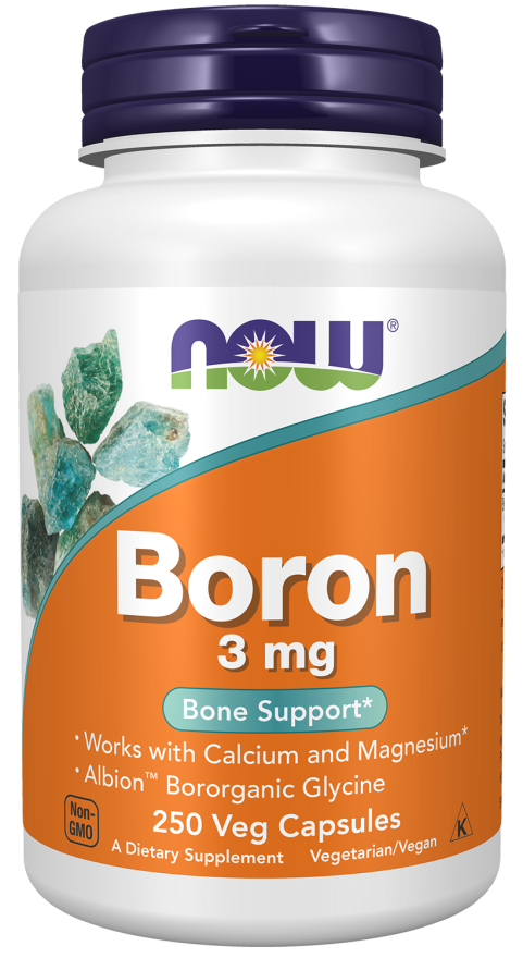 NOW Foods - Bór, 3 mg - 250 kapszula - Image 4