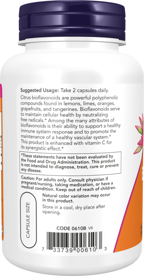 NOW Foods - Citrus Bioflavonoidok, 700 mg - 100 kapszula - Image 3