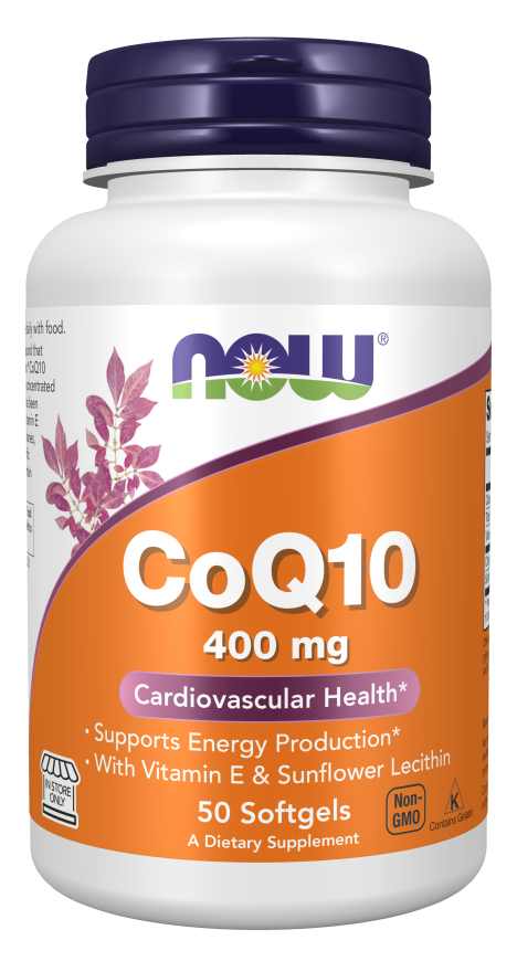 NOW Foods - CoQ10 Vitamin E-vel és Napraforgó Lecitinnel, 400mg - 30 lágy kapszula - Image 4