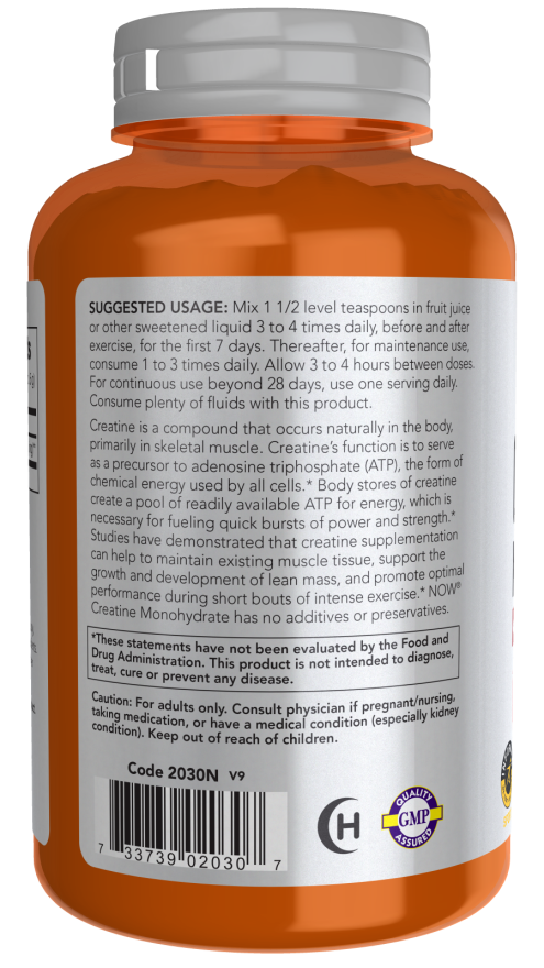 NOW Foods - Kreatinmonohidrát, Tiszta Por - 227g - Image 3