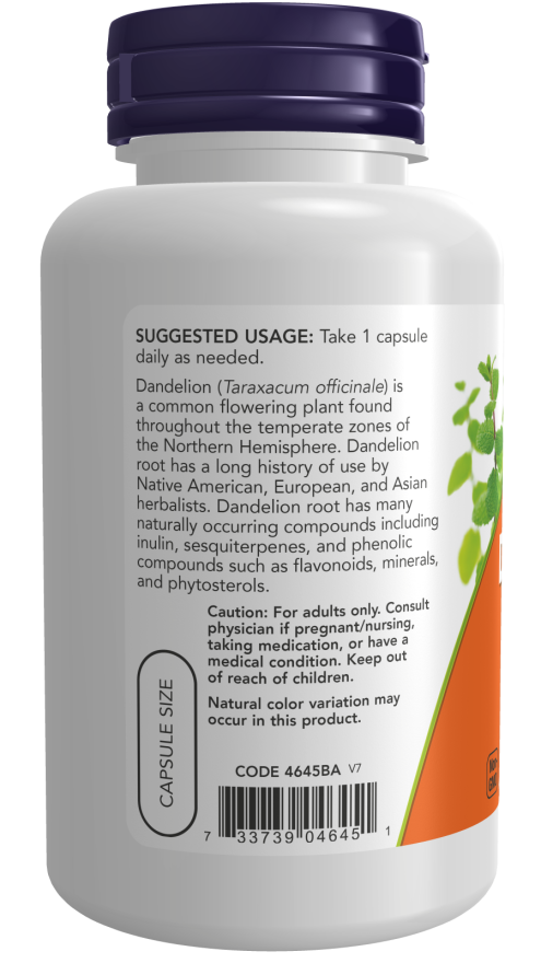 NOW Foods - Pitypanggyökér, 500mg - 100 kapszula - Image 3