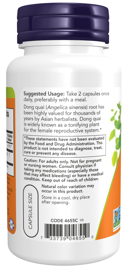 NOW Foods - Dong Quai 520 mg - 100 kapszula - Image 3