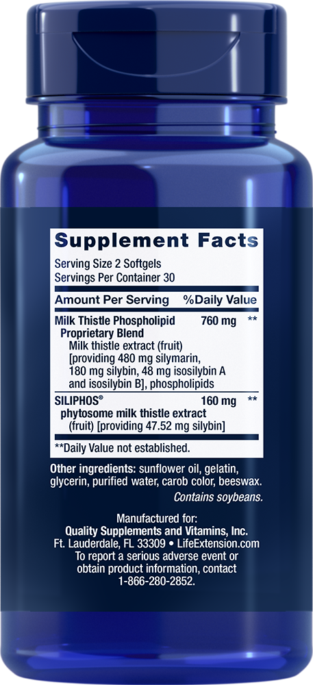 Life Extension - Haladó Máriatövis-kivonat - 60 lágyzselatin kapszula - Image 2