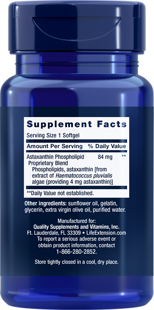 Life Extension - Astaxanthin foszfolipidekkel, 4 mg - 30 lágy kapszula - Image 2