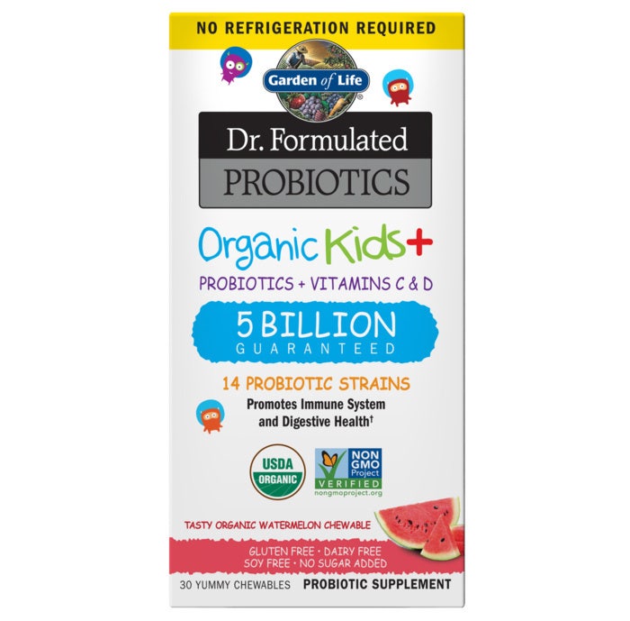 Eco Supplements - Dr. Formulated Probiotics Organic Kids+ Shelf-Stable Watermelon 30 Chewables