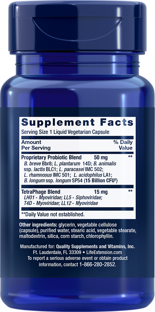 Life Extension - Florassist GI Fág Technológiával - 30 folyékony kapszula - Image 2