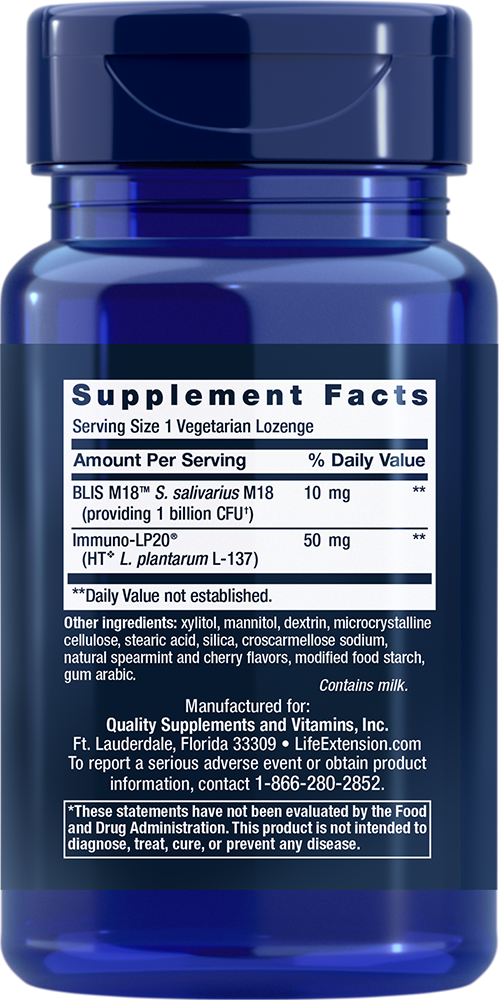 Life Extension - Florassist Szájhigiéniai Pastillák - 30 vegetáriánus tabletta - Image 2