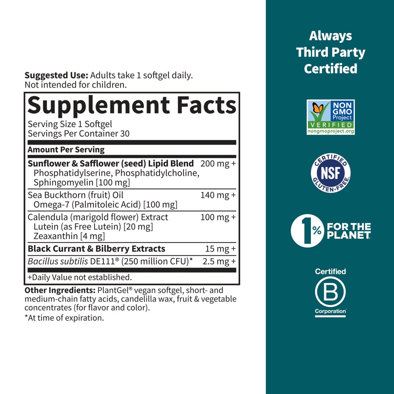 Garden of Life - Gyógynövényes Szemegészség Kapszula, 30 vegán lágyzselatin - Image 2