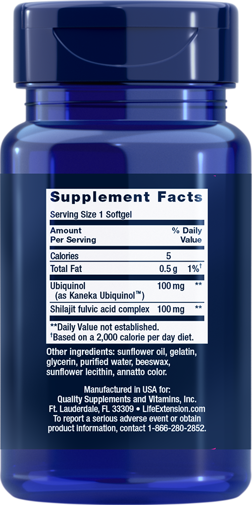 Life Extension - Super Ubiquinol CoQ10 javított mitokondriális támogatással, 100 mg - 60 lágy kapszula - Image 2