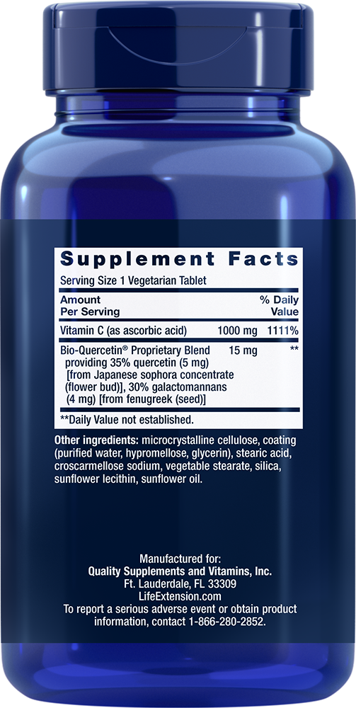 Life Extension - C-vitamin és Bio-Quercetin Phytosome - 250 vegetáriánus tabletta - Image 2