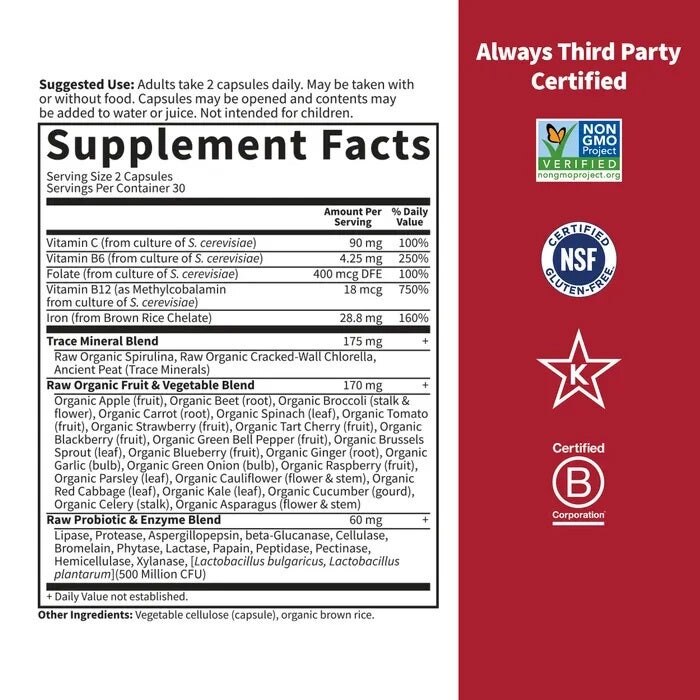 Vitamin Code - Életet Adó Vér Egészséges Vérképzéshez - 60 vegán kapszula - Image 2