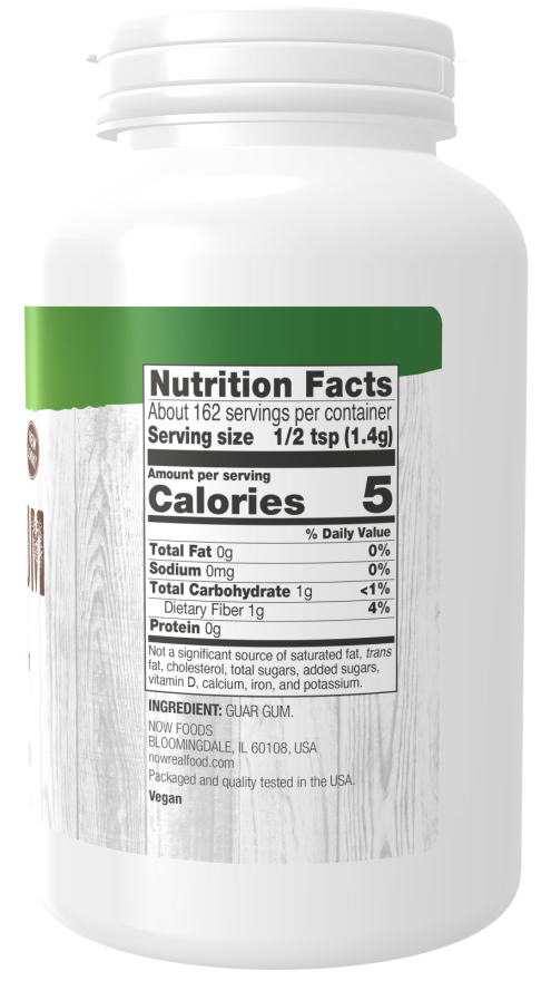 NOW Foods - Guar gumi, tiszta por - 227g - Image 2