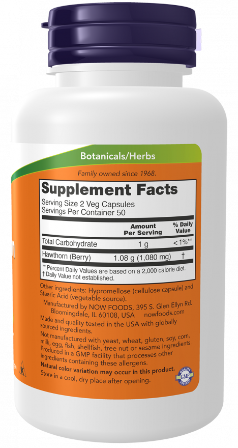 NOW Foods - Galagonyabogyó, 540mg - 100 kapszula - Image 2