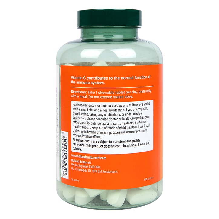 Holland & Barrett - Magas hatóanyagtartalmú C-vitamin rágótabletta, 1000mg - 250 db - Image 2