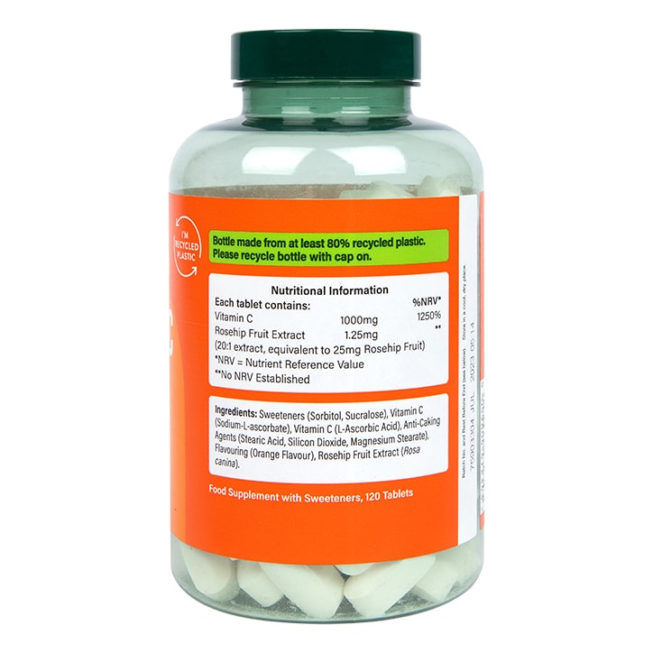 Holland & Barrett - Magas hatóanyagtartalmú C-vitamin rágótabletta, 1000mg - 250 db - Image 3