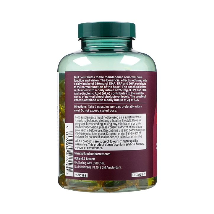 Holland & Barrett - Magas Hatékonyságú Triple Omega 3-6-9, 120 kapszula - Image 2