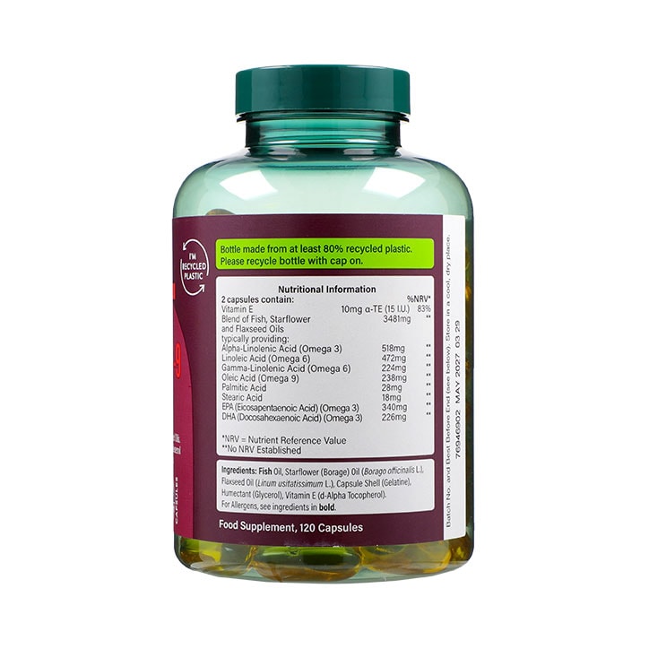 Holland & Barrett - Magas Hatékonyságú Triple Omega 3-6-9, 120 kapszula - Image 3