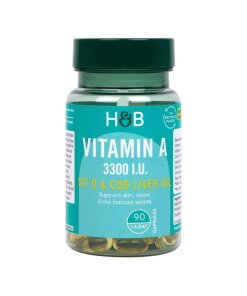 Holland & BarrettVitamin A 3330IU + Vit D & Cod Liver Oil 90 Capsules(47)Everyday HealthImmunity