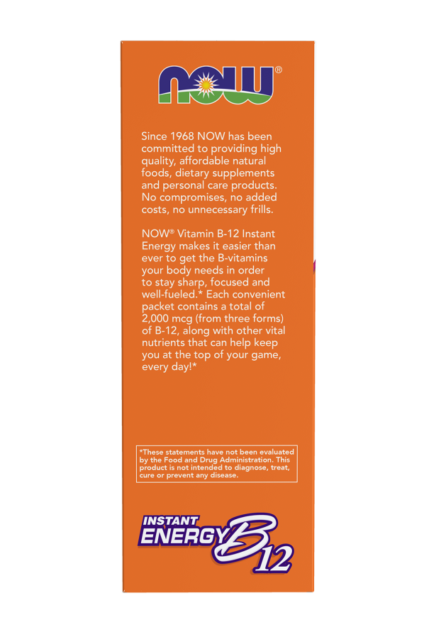 NOW Foods - B-12 Vitamin, Azonnali Energia - 75 csomag - Image 3