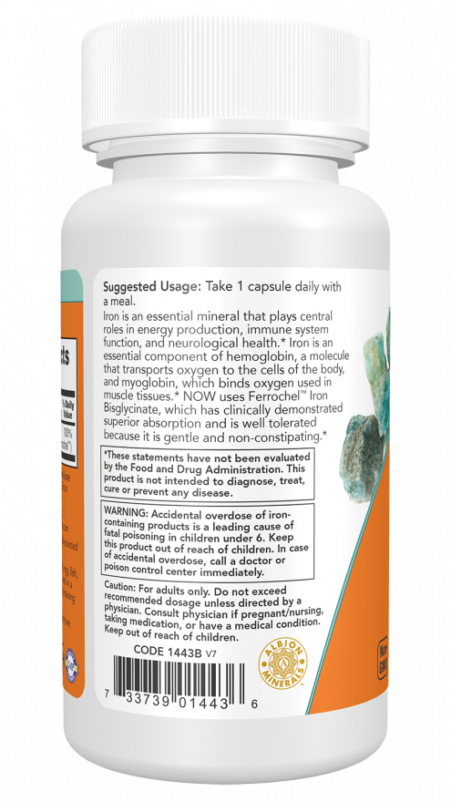 NOW Foods - Vas, 18 mg - 120 kapszula - Image 3