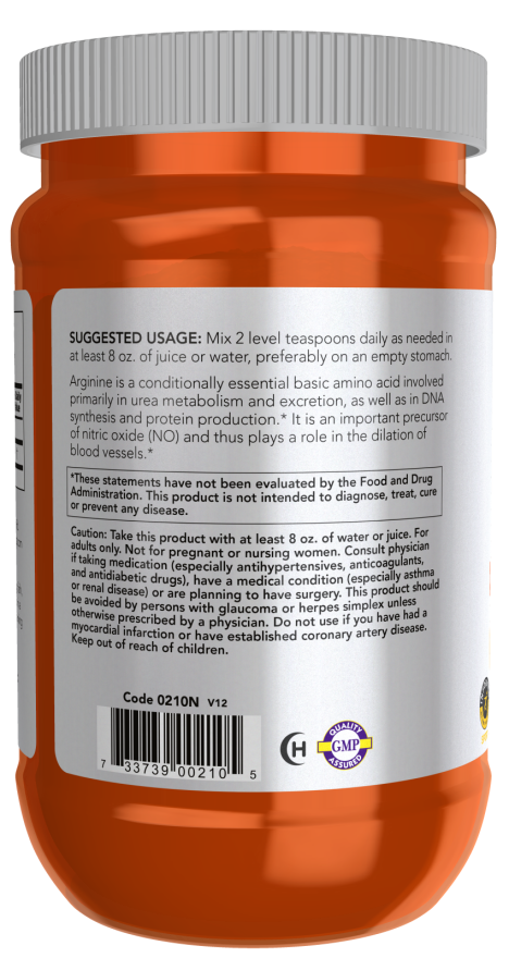 NOW Foods - L-Arginin por 454g - Image 3