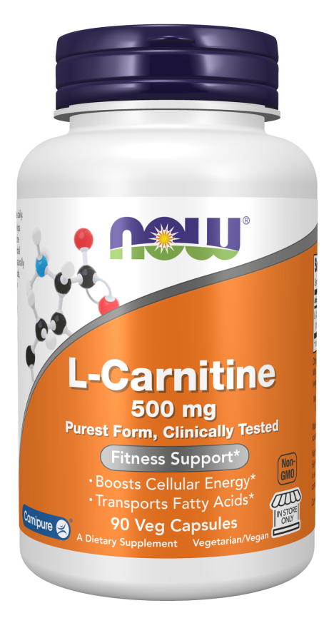 NOW Foods - L-Carnitin 500 mg - 60 kapszula - Image 4