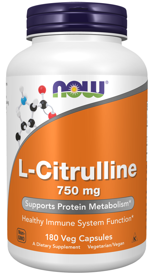 NOW Foods - L-Citrullin, 750 mg - 90 kapszula - Image 2