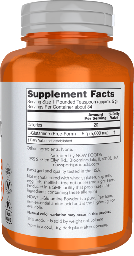 NOW Foods - L-Glutamin por 454g - Image 2