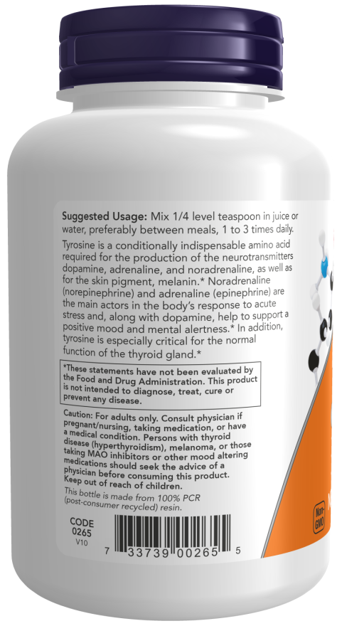 NOW Foods - L-Tirozin por - 113g - Image 3