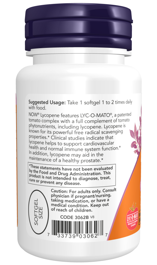 NOW Foods - Lycopén, 20 mg - 50 lágyzselatin kapszula - Image 3