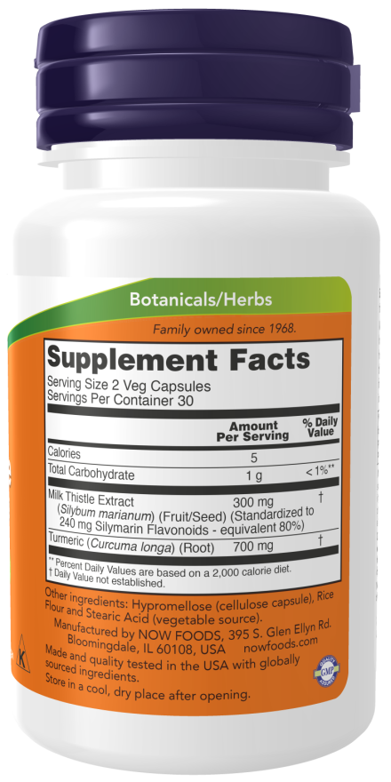 NOW Foods – Mályvabogyó kivonat kurkumával, 150mg - 60 kapszula - Image 2