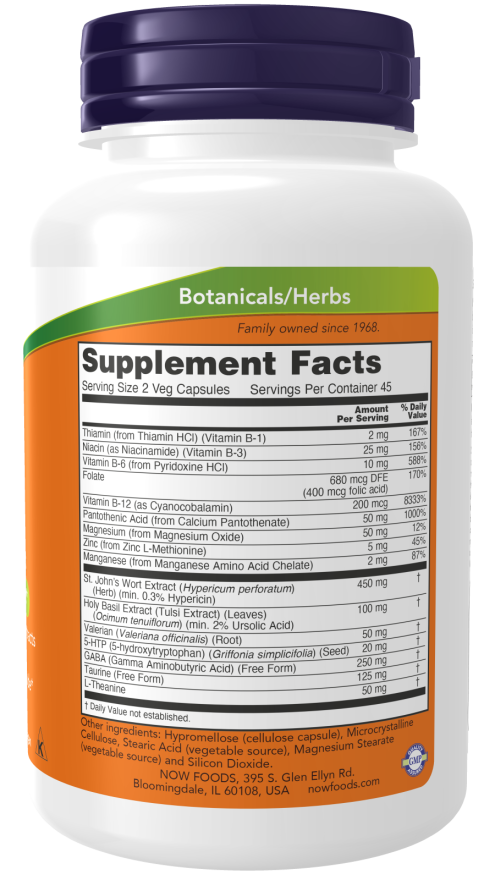 NOW Foods – Szentjánoskenyér tartalmú hangulattámogató kapszula - 90 kapszula - Image 2