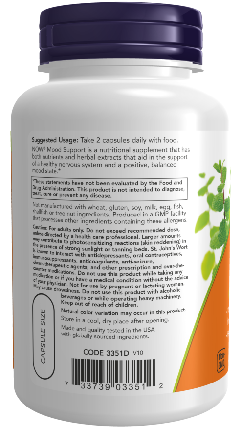 NOW Foods – Szentjánoskenyér tartalmú hangulattámogató kapszula - 90 kapszula - Image 3
